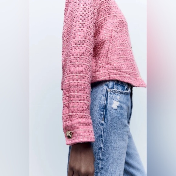 Zara Textured Sequin Overshirt, Size M - Picture 3 of 15